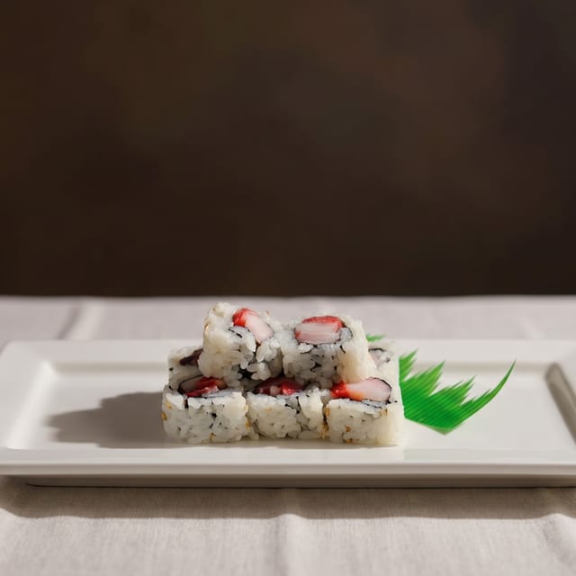 Tuna, Salmon, or Yellowtail Roll.